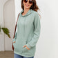 Full Size Raglan Sleeve Front Pocket Hoodie