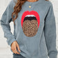 Round Neck Dropped Shoulder MAMA Graphic Sweatshirt
