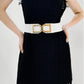Jessica Anne Beauty Double D Buckle PU Belt
