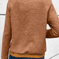 Geometric Snap Button Long Sleeve Sweatshirt