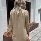 Notched Neck Balloon Sleeve Shirt