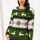 Christmas Reindeer Round Neck Sweater