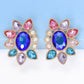 Geometrical Shape Glass Stone Dangle Earrings