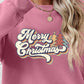 Christmas THEMED Letter Graphic Round Neck Sweatshirt