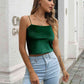 Straight Neck Cropped Cami