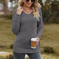 Drawstring Dropped Shoulder Hooded T-Shirt