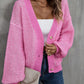 V-Neck Dropped Shoulder Cardigan