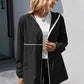 Zip Up Long Sleeve Hooded Watertight Jacket