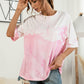 Women's Tie-Dye Round Neck Tee Shirt