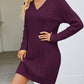 LifeDresses Cable-Knit Long Sleeve Sweater Dress
