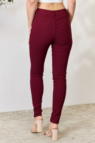 YMI Jeanswear Dark Wine Hyperstretch Mid-Rise Skinny Jeans