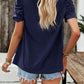 Eyelet Square Neck Puff Sleeve T-Shirt