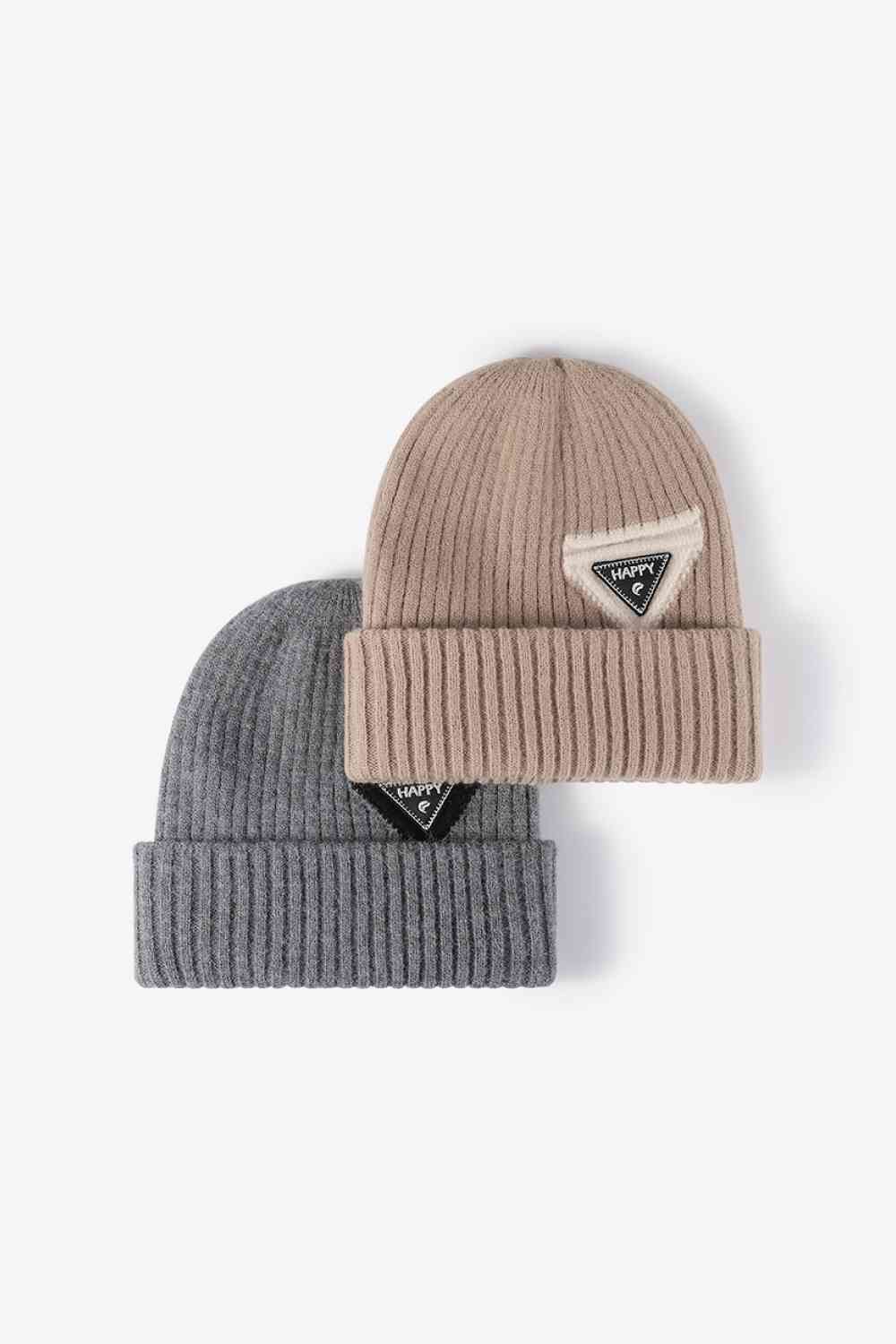 CHIC HATZ HAPPY Hat Contrast Beanie