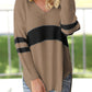 Striped V-Neck Long Sleeve Sweater
