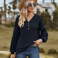 Full Size Dropped Shoulder Button-Down Hoodie