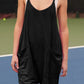Pocketed Spaghetti Strap Romper