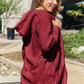 Double Take Full Size Hooded Teddy Bear Jacket with Thumbholes