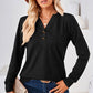 Notched Long Sleeve T-Shirt