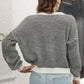 Striped Round Neck Dropped Shoulder Sweater