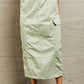 HYFVE Just In Time High Waisted Cargo Midi Skirt