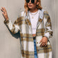 Outer Adventure Plaid Dropped Shoulder Hooded Jacket