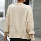 Button-Up Dropped Shoulder Cardigan
