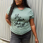 Simply Love Full Size SHE CAN SHE WILL Short Sleeve T-Shirt