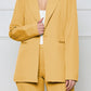 HANNAH MEA Full Size Long Sleeve Blazer and Shorts Set