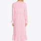 Women's GirlNextDoor Full Size Contrast Lace Trim Ruffle Hem Square Neck Night Dress