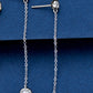 Moissanite Chain Earrings in Gold or Silver