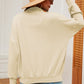 Half Zip Dropped Shoulder Sweatshirt