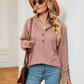Full Size Half-Button Dropped Shoulder Hoodie