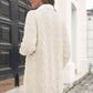 Open Front Cable-Knit Cardigan
