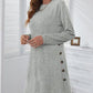 Women's Candida Decorative Button Round Neck Dress