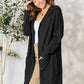 Basic Bae Full Size Ribbed Open Front Long Sleeve Cardigan