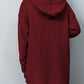 Cable-Knit Dropped Shoulder Hooded Cardigan