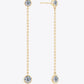 Moissanite Chain Earrings in Gold or Silver