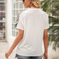 Pocketed Leopard Round Neck Short Sleeve T-Shirt