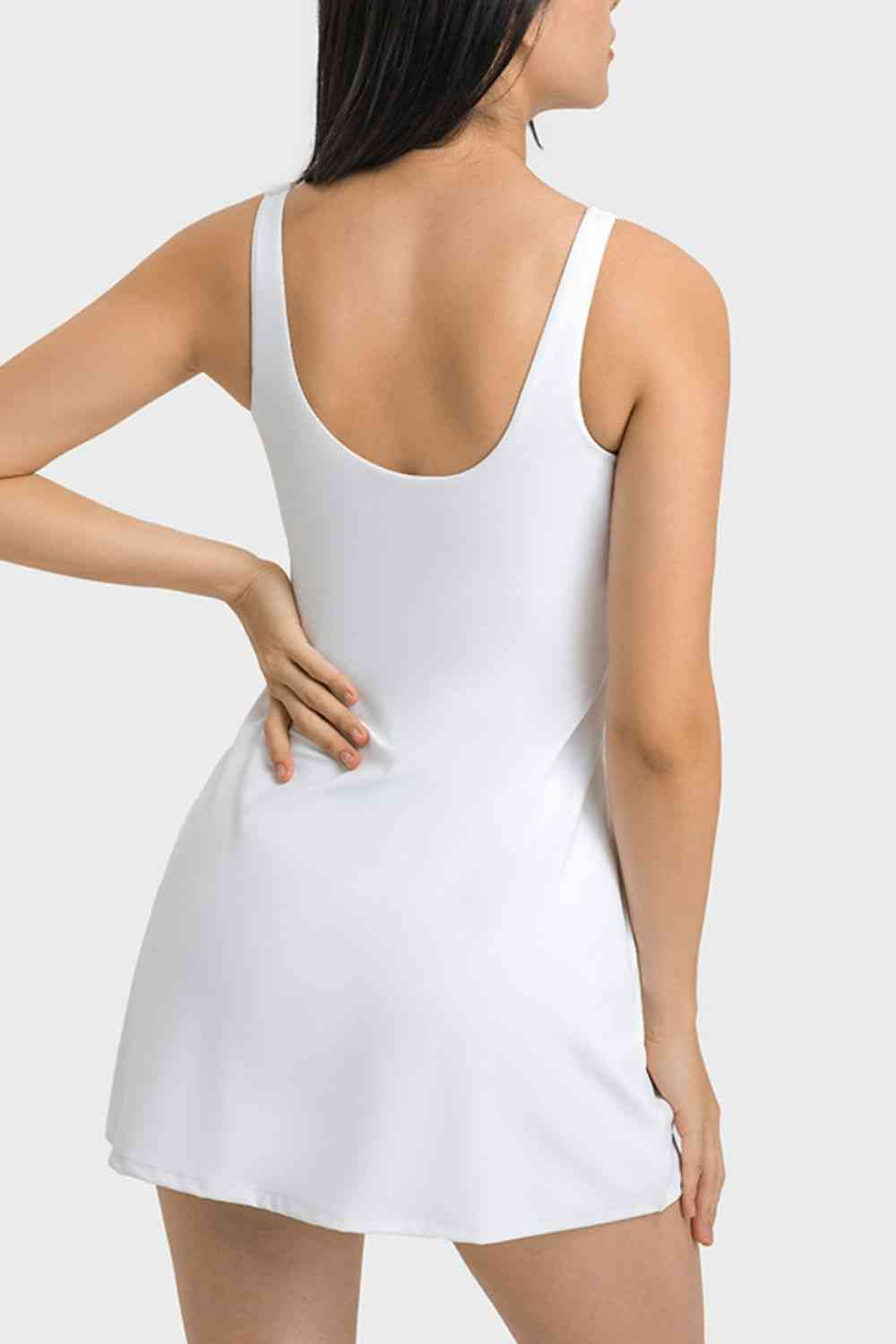 Women's Cressida Square Neck Sports Tank Dress with Full Coverage Bottoms