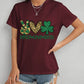 PEACE LOVE IRISH Round Neck Short Sleeve T-Shirt