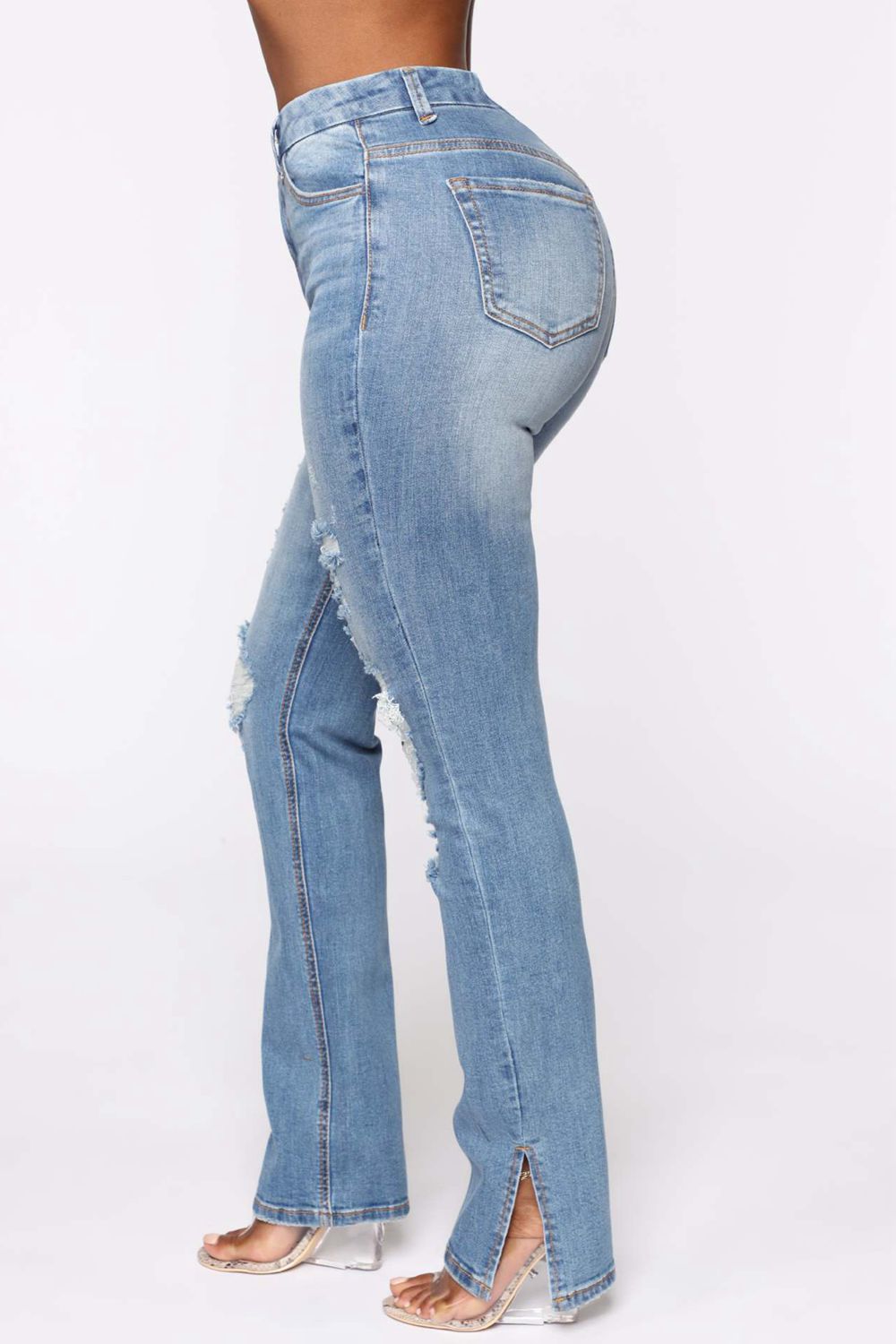 HeyGorgeous Distressed Slit Jeans