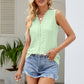 SUNSETNIGHTS Full Size Spliced Lace V-Neck Tank