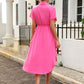 Tied Button Up Shirt Dress