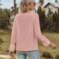 Full Size V-Neck Flounce Sleeve Blouse