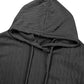 Textured Drawstring Long Sleeve Hooded Dress