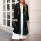 Plus Size Meredith Printed Open Front Long Sleeve Cardigan
