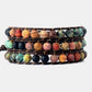 Handmade Triple Layer Beaded Agate Bracelet