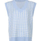 Houndstooth V-Neck Sweater Vest