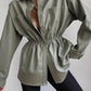 Snap Down Collared Jacket
