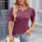 Round Neck Puff Sleeve T-Shirt